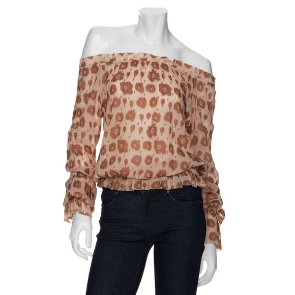 Rachel Zoe Off Shoulder Floral Blouse - Picture 1 of 8